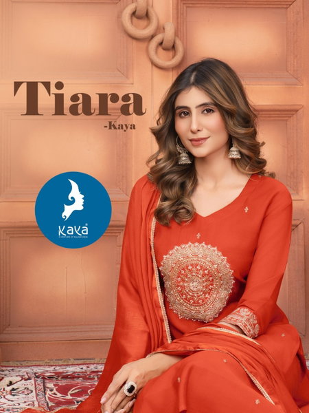 Tiara By Kaya Mul Chanderi Kurti With Bottom Dupatta Suppliers In India